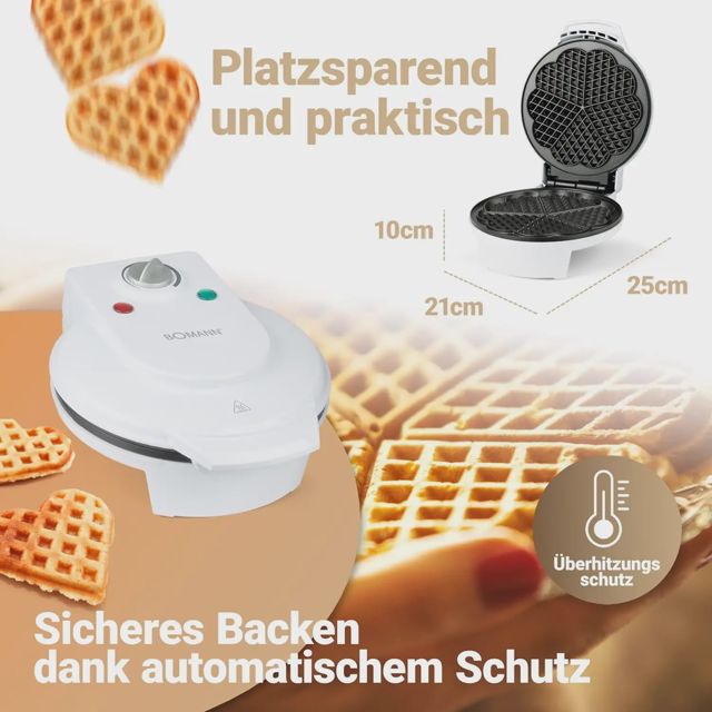 Bomann Electrique Gaufrier WA 5018 CB BLANC
