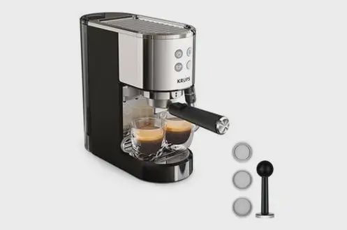 Krups XP444C10 Cafetière expresso a pompe VIRTUOSO+ inox