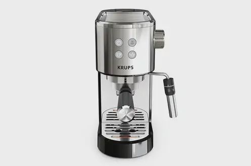 Krups XP444C10 Cafetière expresso a pompe VIRTUOSO+ inox