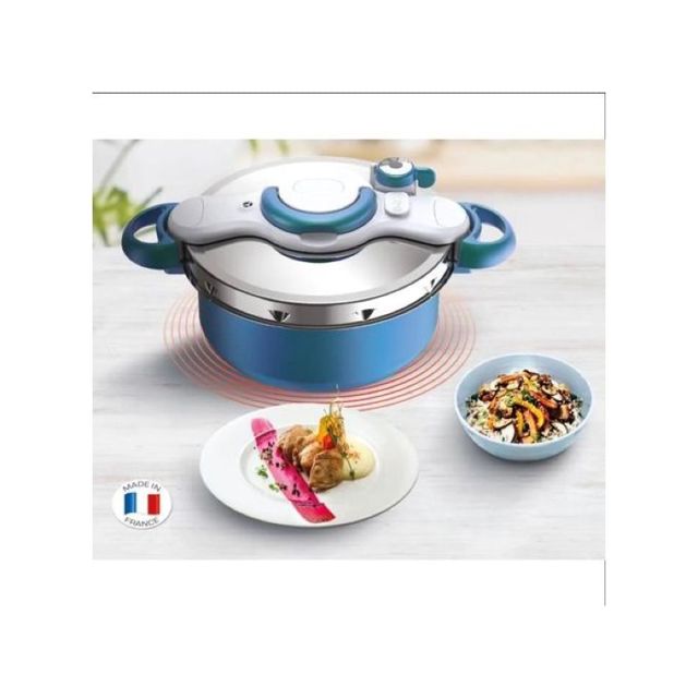 Seb cocotte minute duo 5L bleu