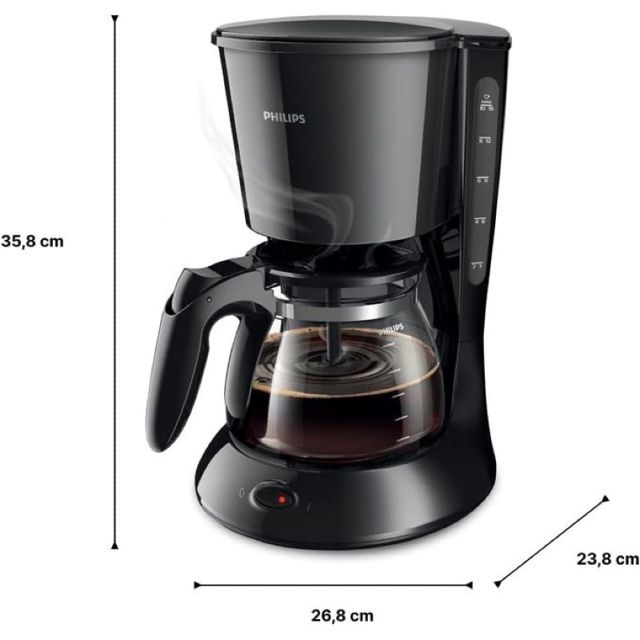 Philips cafetière daily Noir 1000W HD7461/20