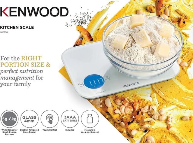 Kenwood balance numérique 1g à 8 kg WEP50.000WH