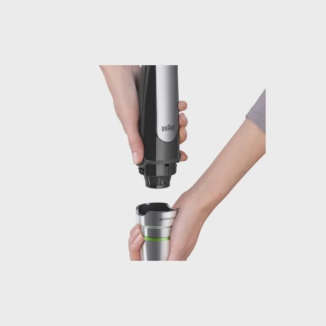 Braun mélangeur en acier inoxydable noir MQ 7087X