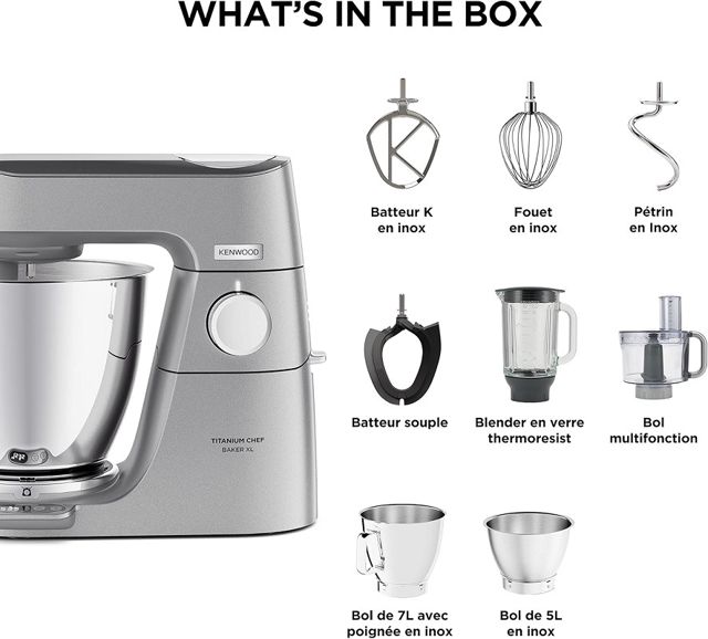 Kenwood petrin chef baker xl 7L 1400W KVL85.004SI