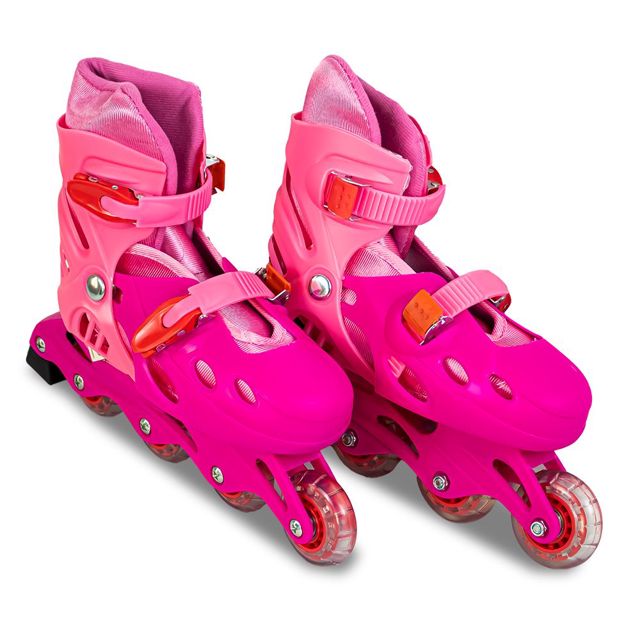 Patins à roues alignées Taille réglable Taille 5-9 Rose