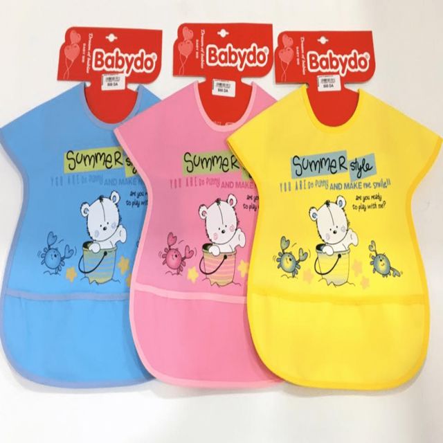 Bavoir pour bébé Babydo Bleu Rose Jaune