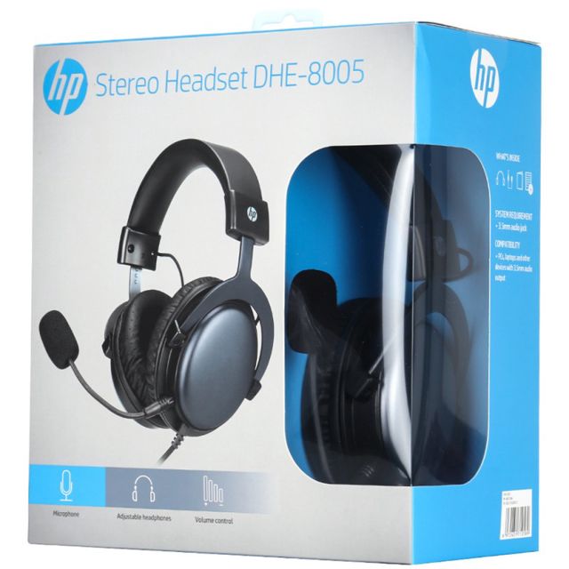 HP DHE-8005 Casque de jeu stéréo USB avec microphone