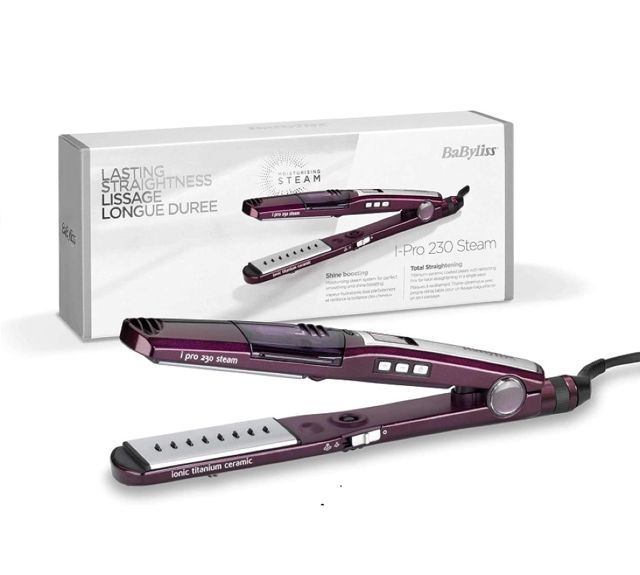 Lisseur Vapeur BaByliss Steam Mauve ST395E