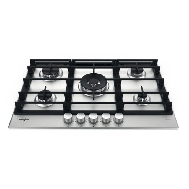 Whirlpool plaque gaz 5 feux 75cm GMWL 728/IXL