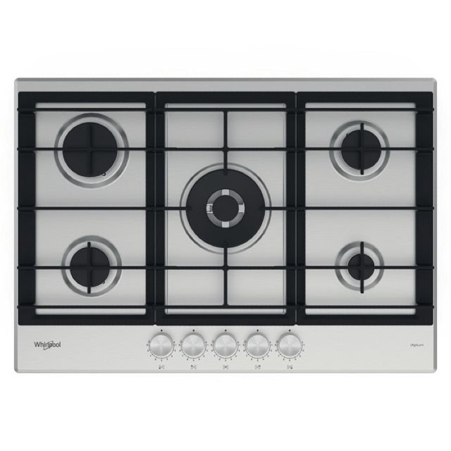 Whirlpool plaque gaz 5 feux 75cm GMWL 728/IXL