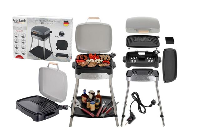 Gerlach barbecue électrique 2en1 2500W 40x36cm GL 6611