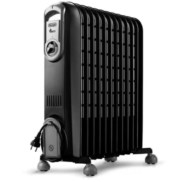 Delonghi Radiateur Bain d’Huile 2500W 12 Éléments V551225 BG