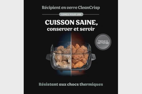 Ninja Crispi Airfryer en verre FN101EUGY Bleu Gris FN101EUGY