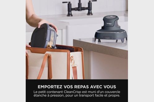 Ninja Crispi Airfryer en verre FN101EUGY Bleu Gris FN101EUGY