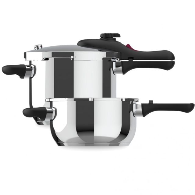 TAURUS lot de 2 cocotte rapide 4+6L