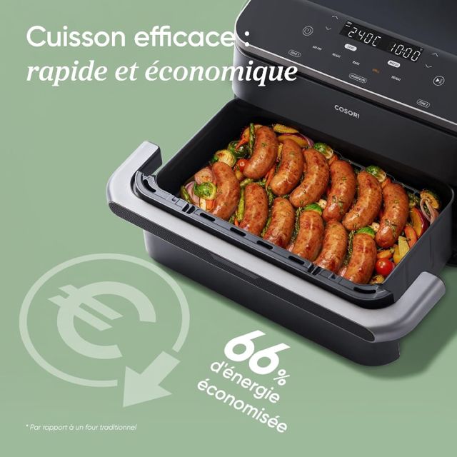 Cosori air frayer 10L twinfry friteuse smar 4 resistance