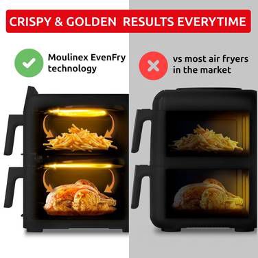 Moulinex friteuse Air Fryer Crispy Stack 10 L EZ7528F