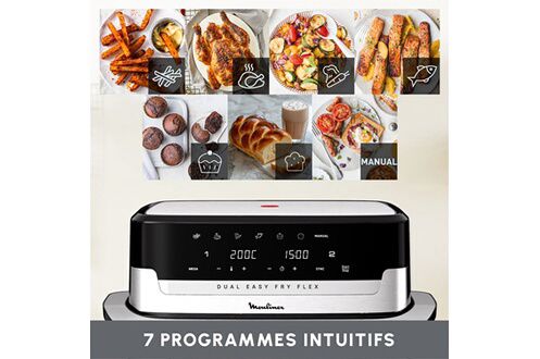 Moulinex Friteuse 9l sans huile Easy Fry Dual Flex EZ922DF0
