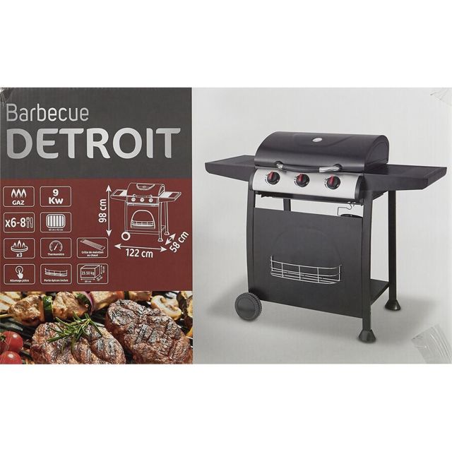 SIMPL Barbecue à Gaz 3 feux sur Roues Seattle