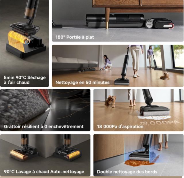 Dreame H12 Pro FlexReach Aspirateur laveur intelligent