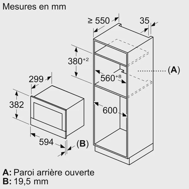 Siemens iQ700 Micro-ondes Encastrable BF922R1B1