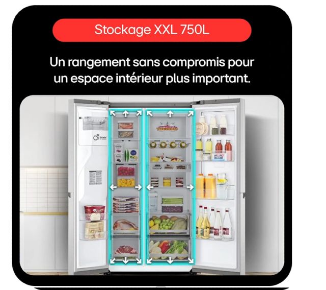 Réfrigérateur Américain LG GSLC40EPFE 638 L