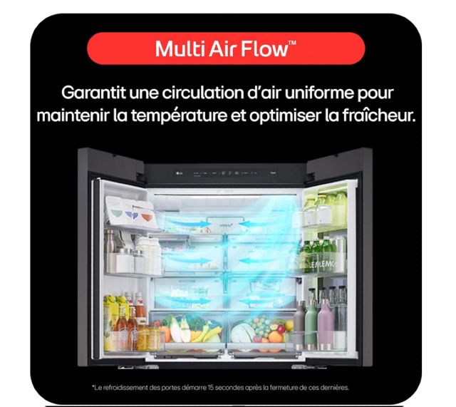 Réfrigérateur Américain LG GSLC40EPFE 638 L