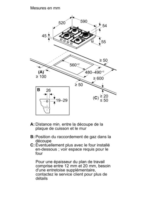 Bosch plaque de cuisson Série6 60cm PPP6A6I40