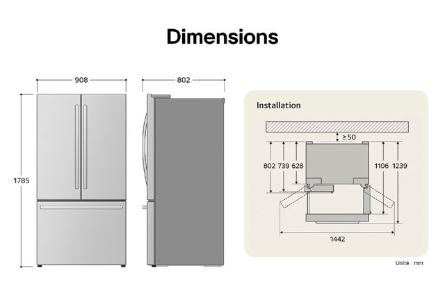 LG Réfrigérateurs Multi-portes InstaView750L GMZ765SBHJ