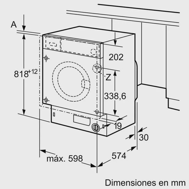 Bosch Lave linge intégré 60cm 8 kg Série 6 WIW24307ES