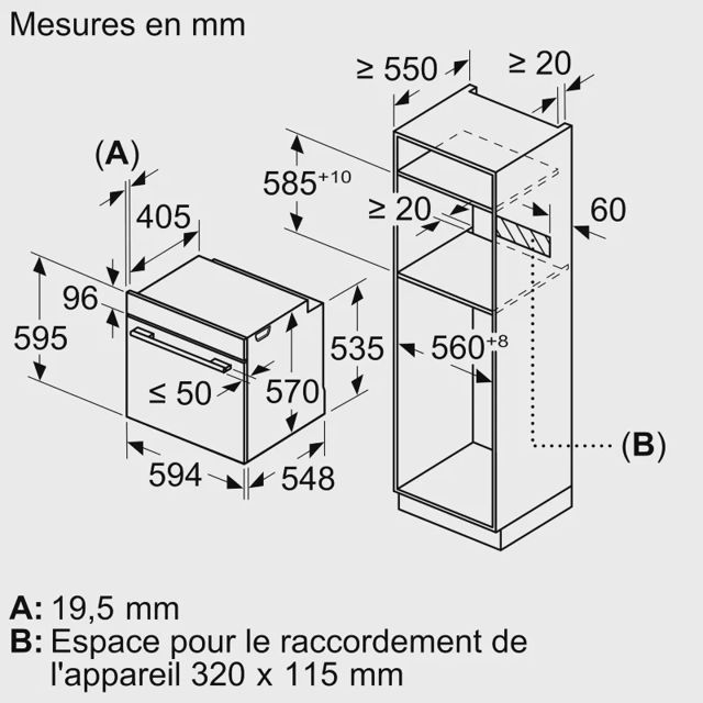 Bosch four encastrable serie 6 HBA572BB4 60cm