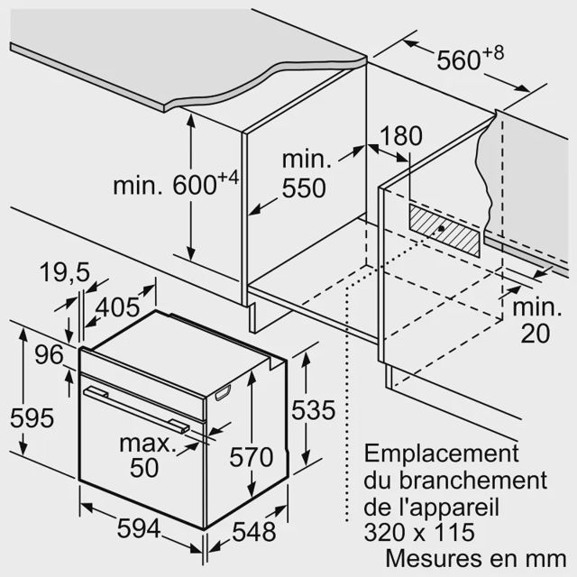 Bosch four encastrable serie 6 HBA572BB4 60cm