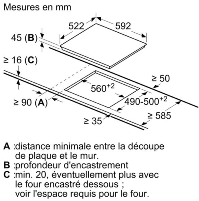 BOSCH Plaque de cuisson Série 6 PKE611FN8E Direct Select