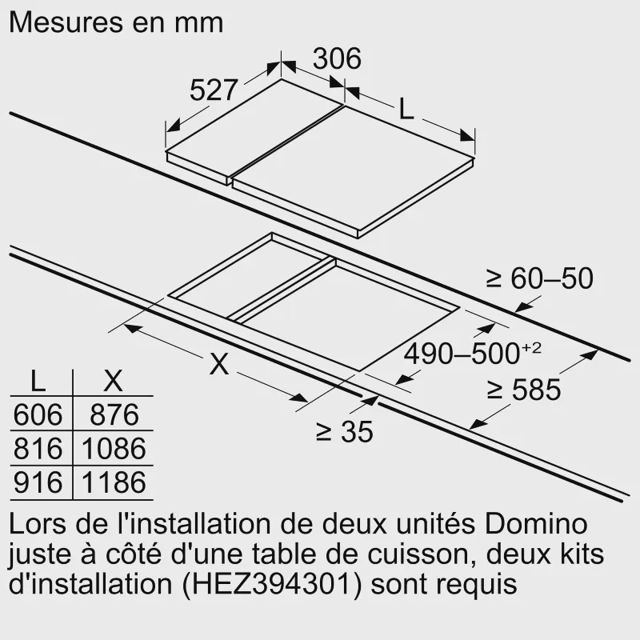 Bosch plaque de cuisson domino encastrable serie6 PKF375FP2E