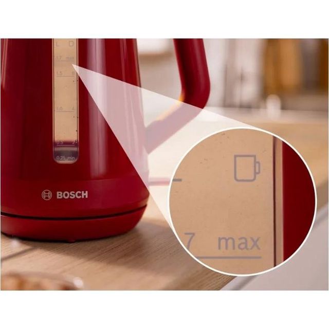 Bosch Bouilloire TWK1M124 Rouge MyMoment 1.7L 2400W