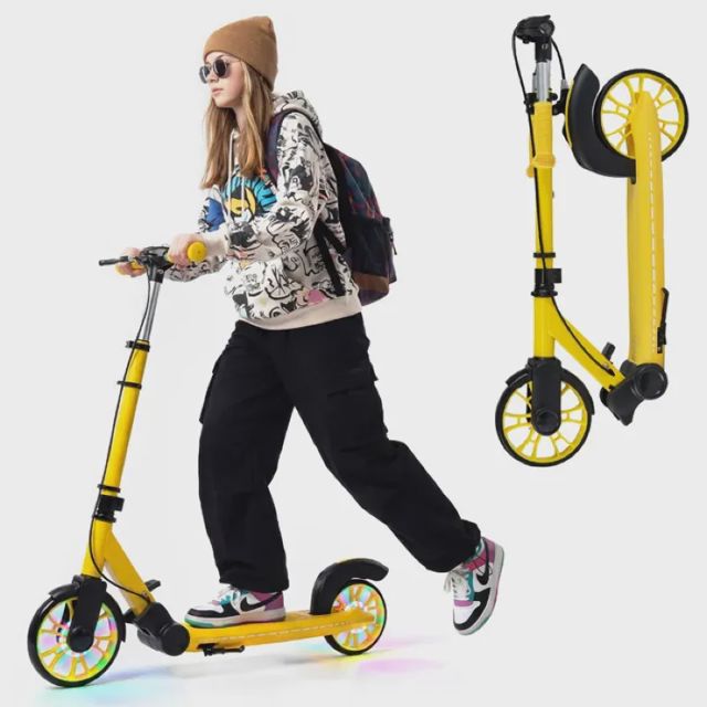 Trottinette vélo clignotantes Jaune