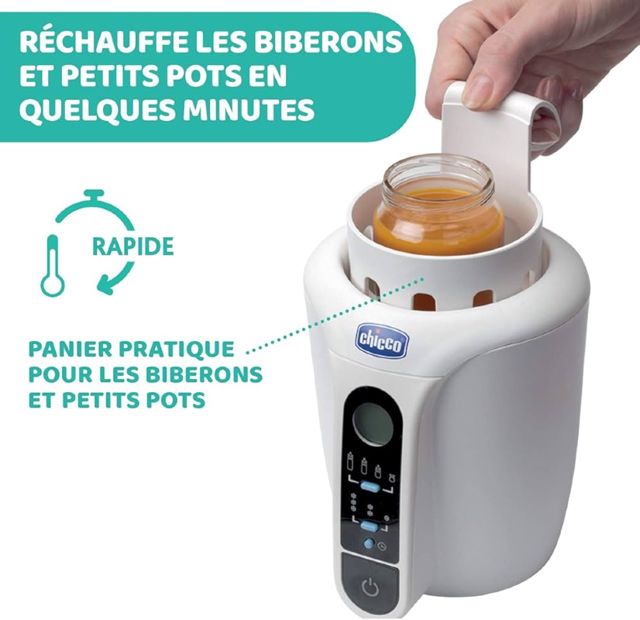 Chicco Chauffe-Biberon Digital Blanc-Bleu