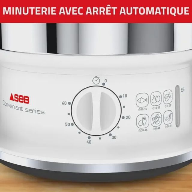 Seb Cuiseur vapeur VC145100 Capacité bol 6 L Minuteur