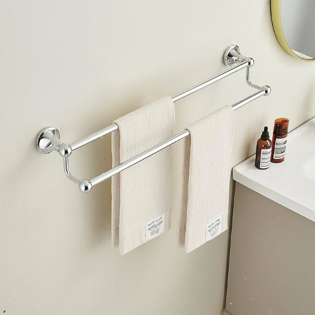 San-Water Porte serviette pour salle de bain 2 barres