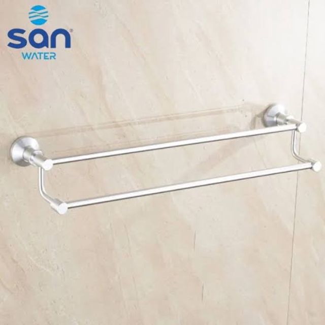 San-Water Porte serviette pour salle de bain 2 barres
