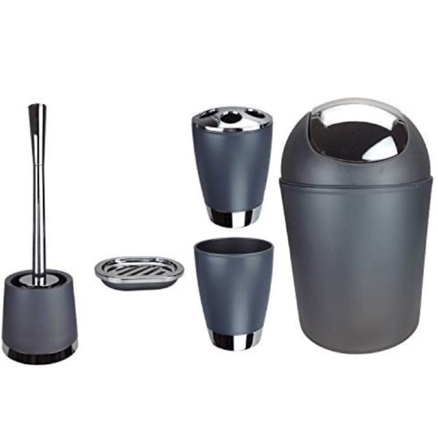 Ensemble de salle de bain 5 pièces Gris