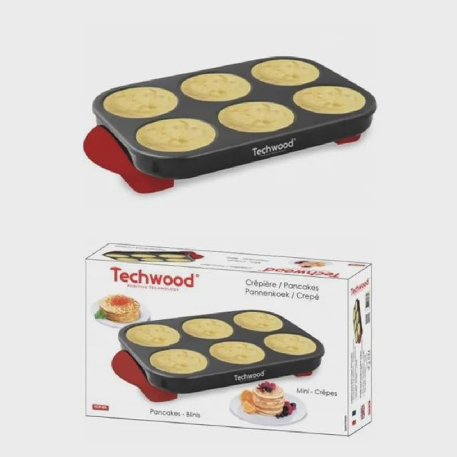 Techwood TCP-65 Crêpière Mini Crêpes Et Pancakes 1500W