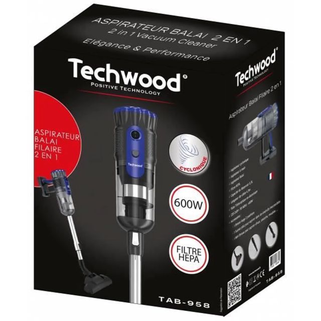 Techwood aspirateur balai 2EN1 600w TAB-958