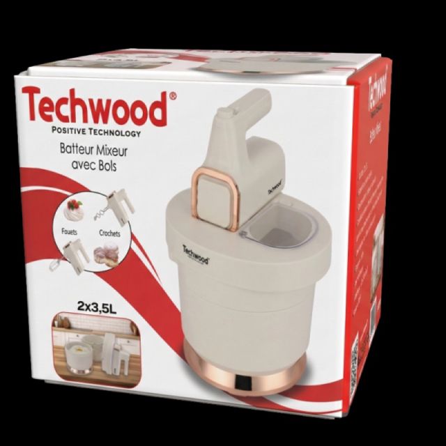 Techwood Batteur Mixeur avec Bols 500W TMB-340