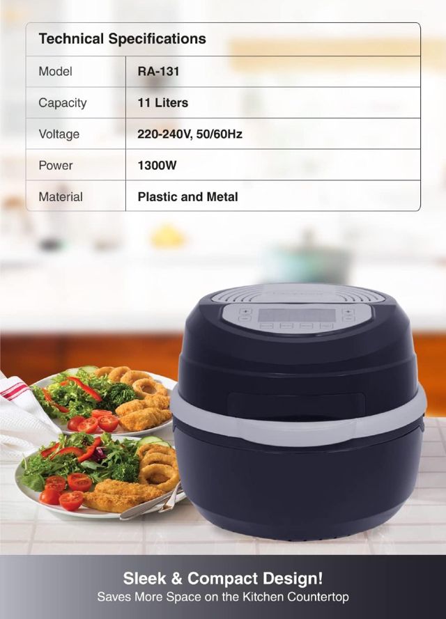 FANCY MIRACLE 11 Litres friteuse 1300 wat RA-131