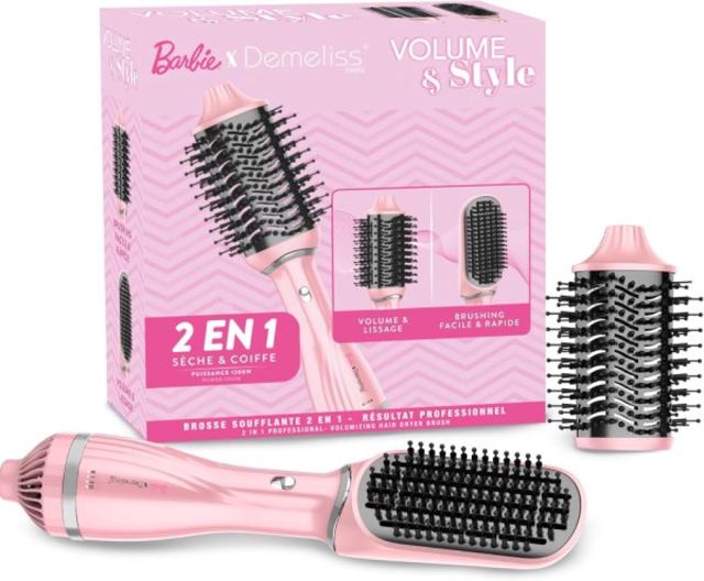 Demeliss 21375 Brosse Soufflante Barbie Volume & Style 1200W