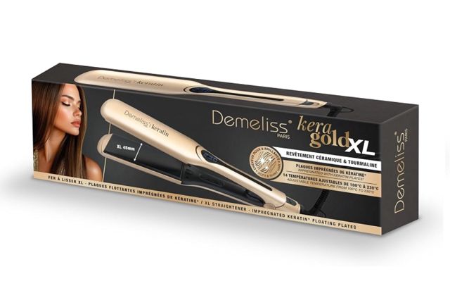 Demeliss 20056 lisseur Kera-Gold XL Plaques 45 mm Kératine