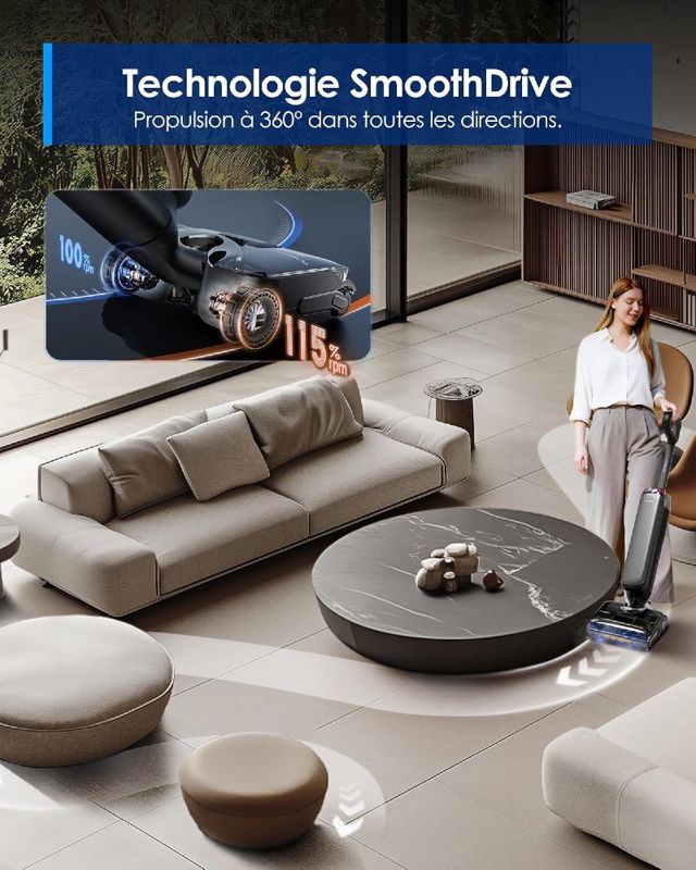Tineco Floor One S9 Artist Steam Pro HyperSteam à 160°C 90Mi