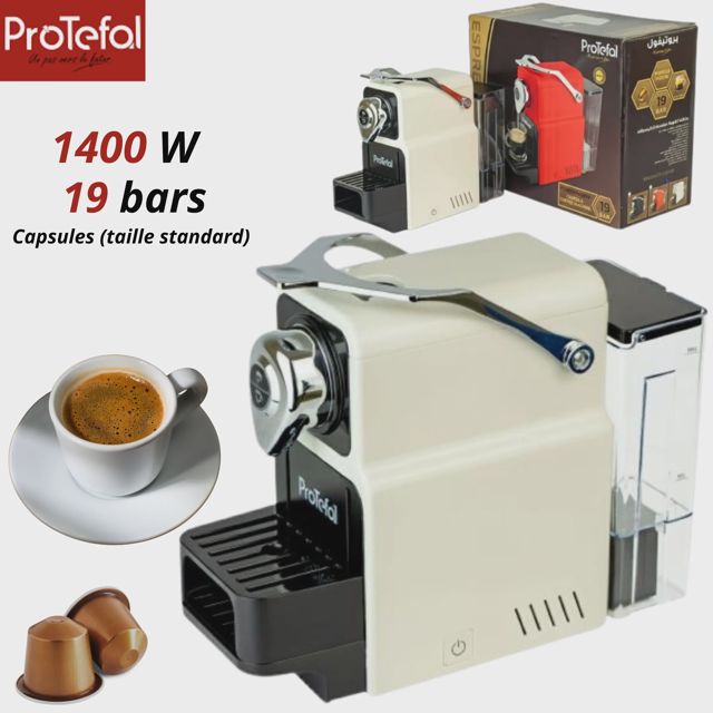 Protefal Machine à café Capsul Blanc 1400W EM-101C Blanc