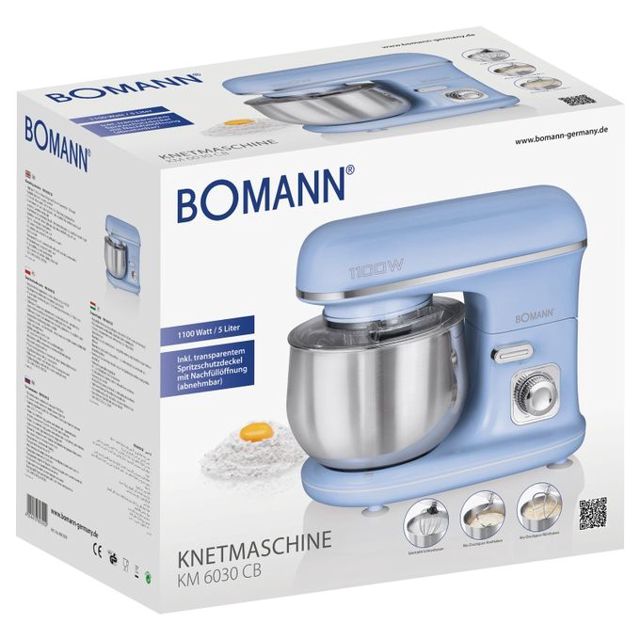 Bomann pétrin KM 6030 CB 5L 1100W blue